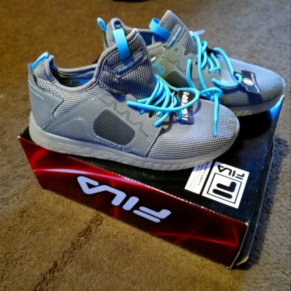 Gray light up shoes
